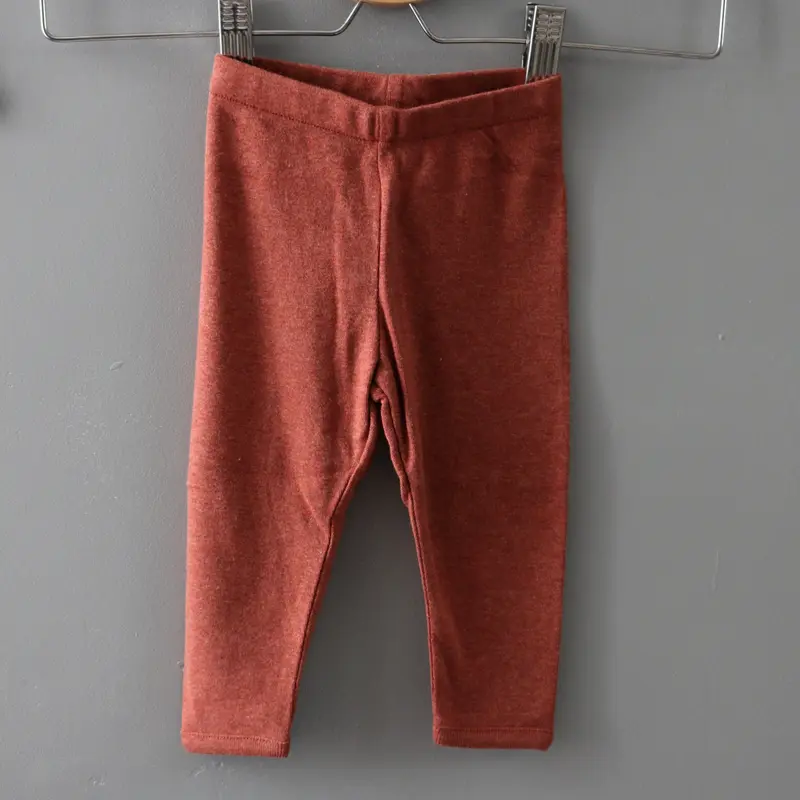 Organic Cotton Baby Leggings - Cayenne - 3-18m