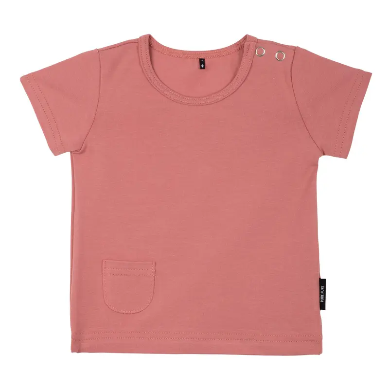 Organic Cotton Baby T-shirt - Faded Rose - 3m-18m