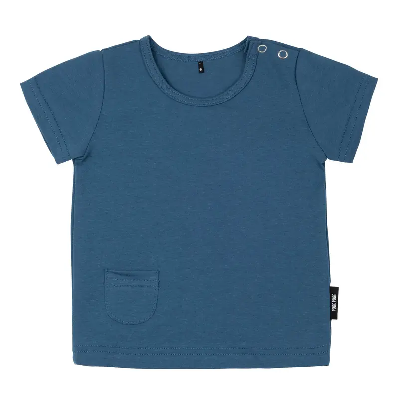 Organic Cotton Baby T-shirt - Stormy Blue - 3m-18m