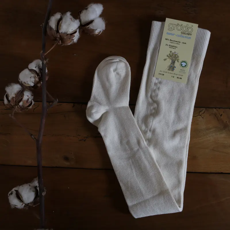 Organic Cotton Children Tights - Ecru - 1-10years