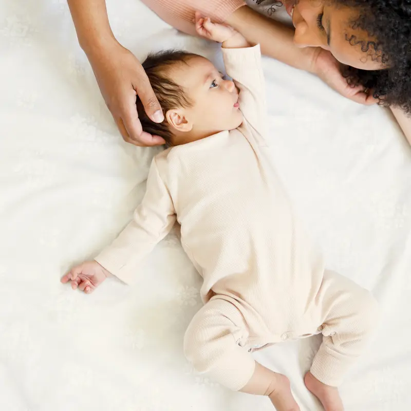 Organic Cotton Rein Jumpsuit - Almond - 12M ONLY