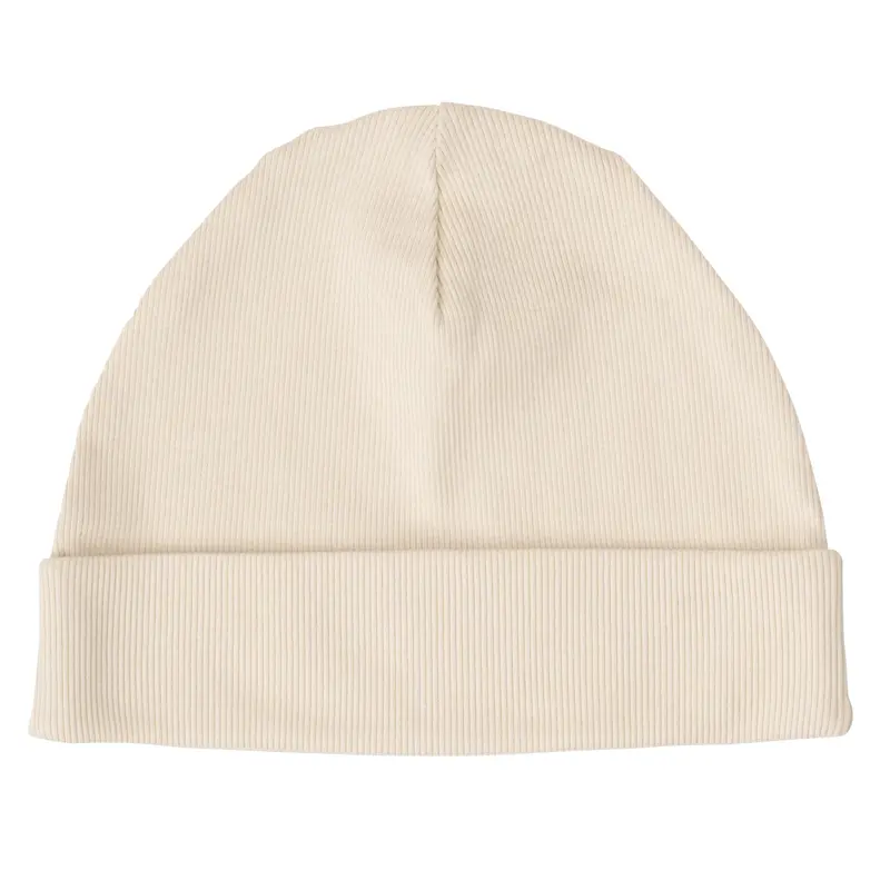 Organic Cotton Ry Beanie - Almond - 6-12M ONLY
