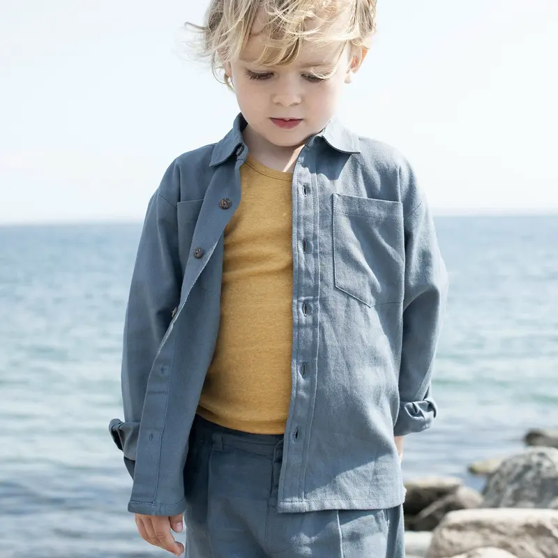 Organic Cotton Slim Rib Tee - Honey - 4-9y