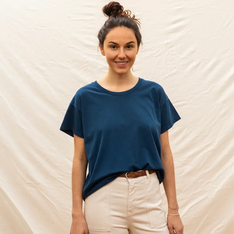 Organic Cotton T-Shirt Jesse - Navy - XS-S