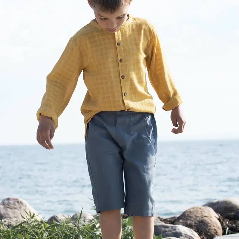 Organic Cotton Twill Shorts - Night Sky - 3-9y