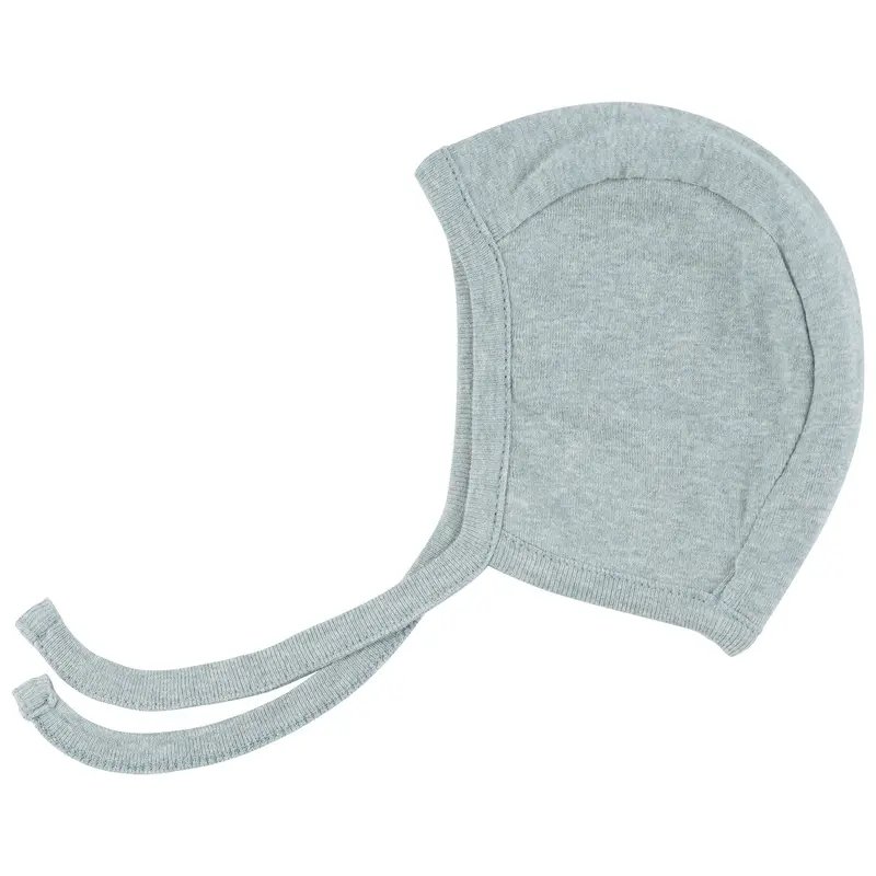 Organic Rib Cotton Baby Bonnet - Lake - Premature /Newborn