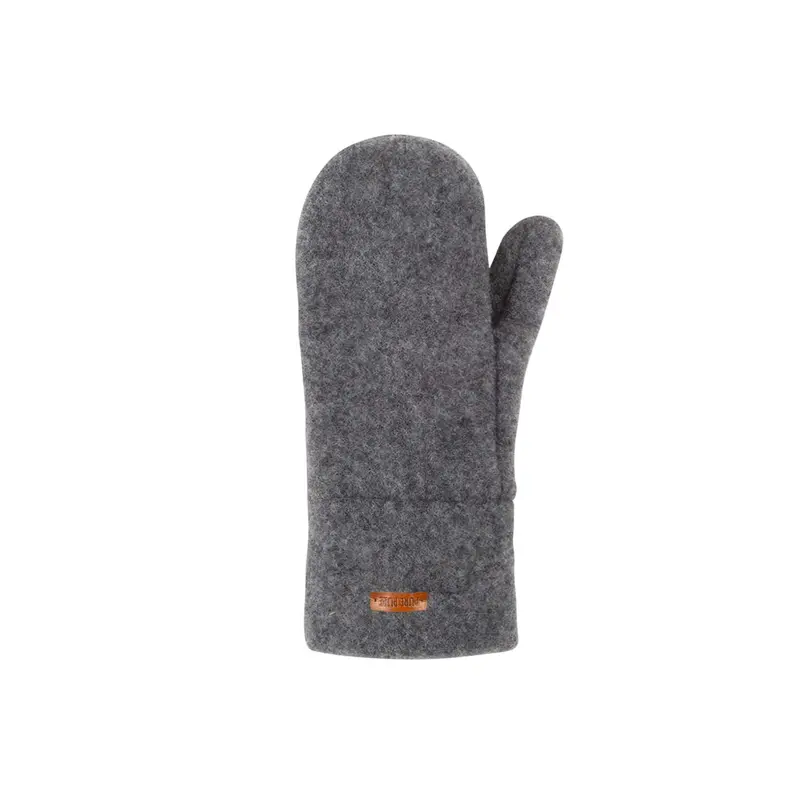 Organic Wool Fleece Adult Mittens - Slate