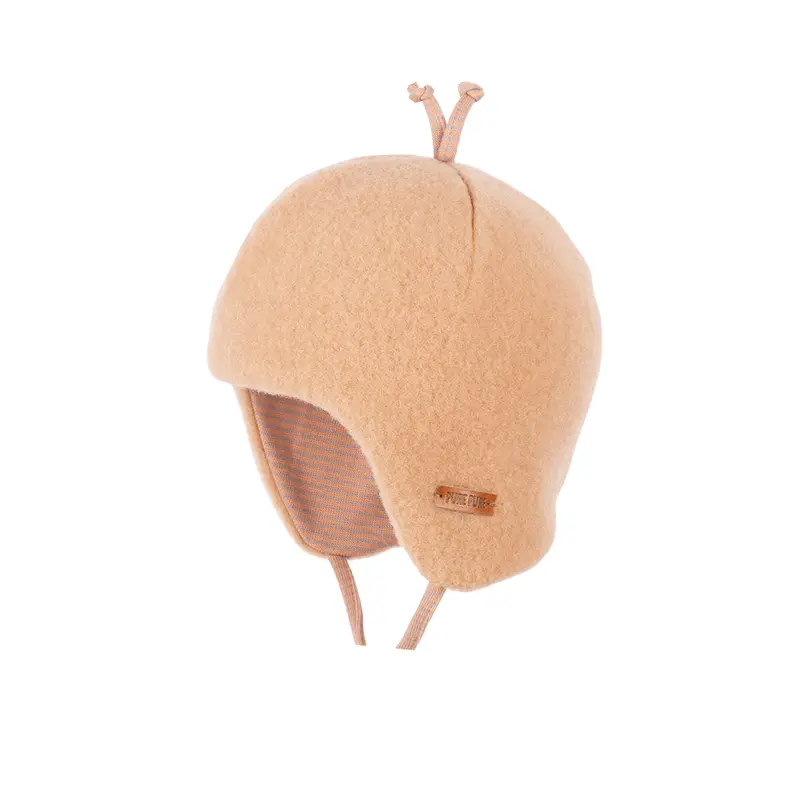 Organic Wool Fleece Hat - Apricot - 1m-4y