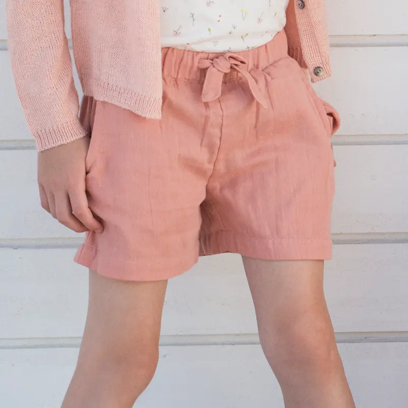 Organic Woven Shorts - Dark Sienna - 8-9y only