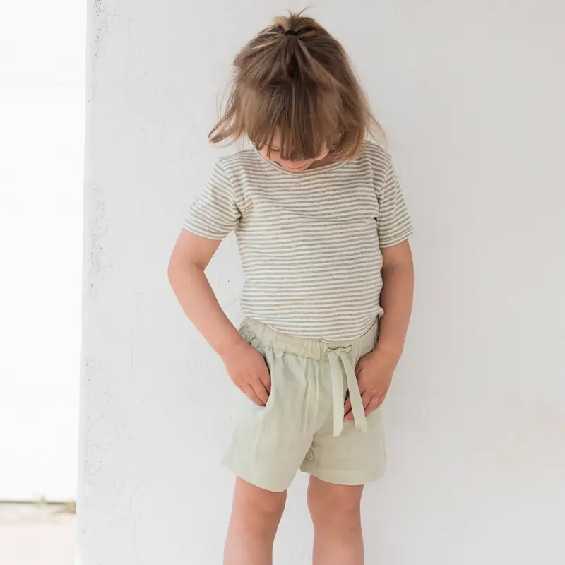 Organic Woven Shorts - Herbs - 3-7y