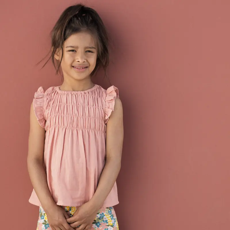 Organic Woven Top - Dark Sienna - 3-9y