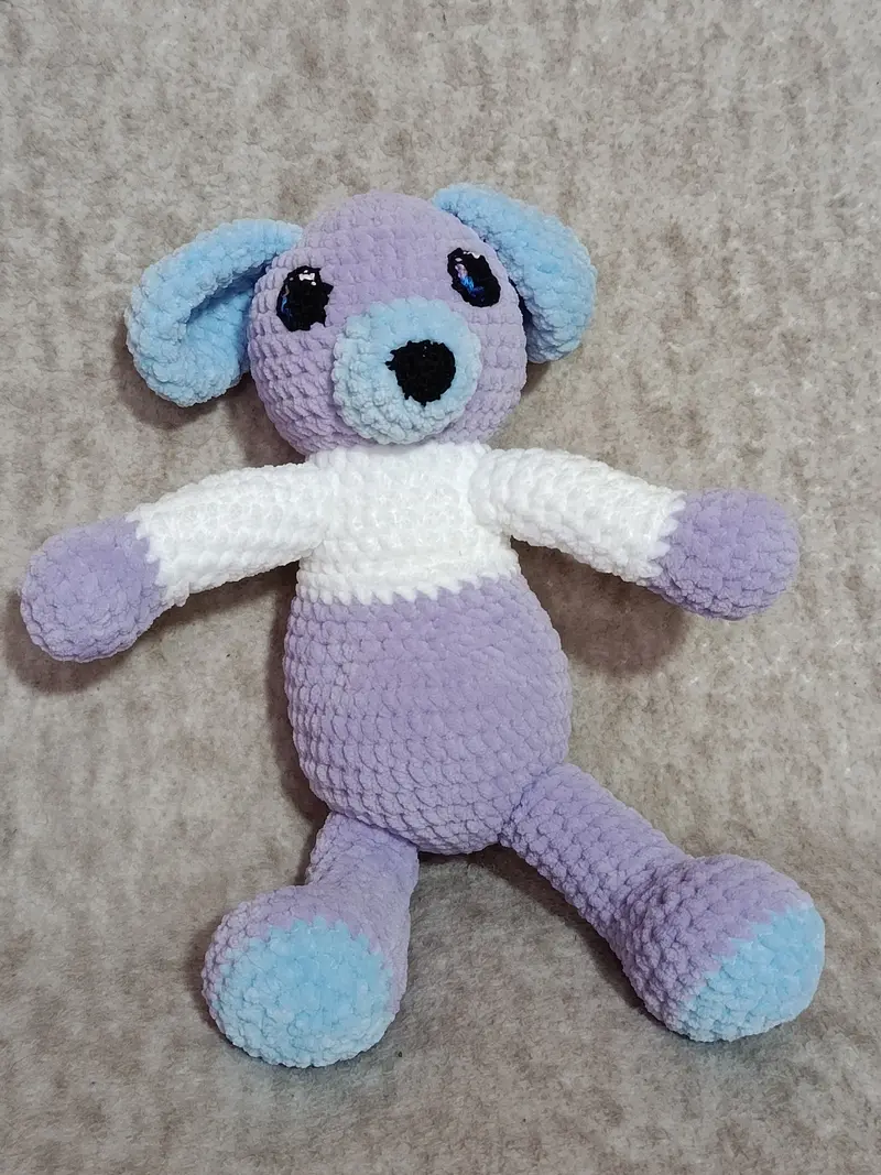 Orion – Petit Chien fidèle _ lilas, bleu ciel et blanc