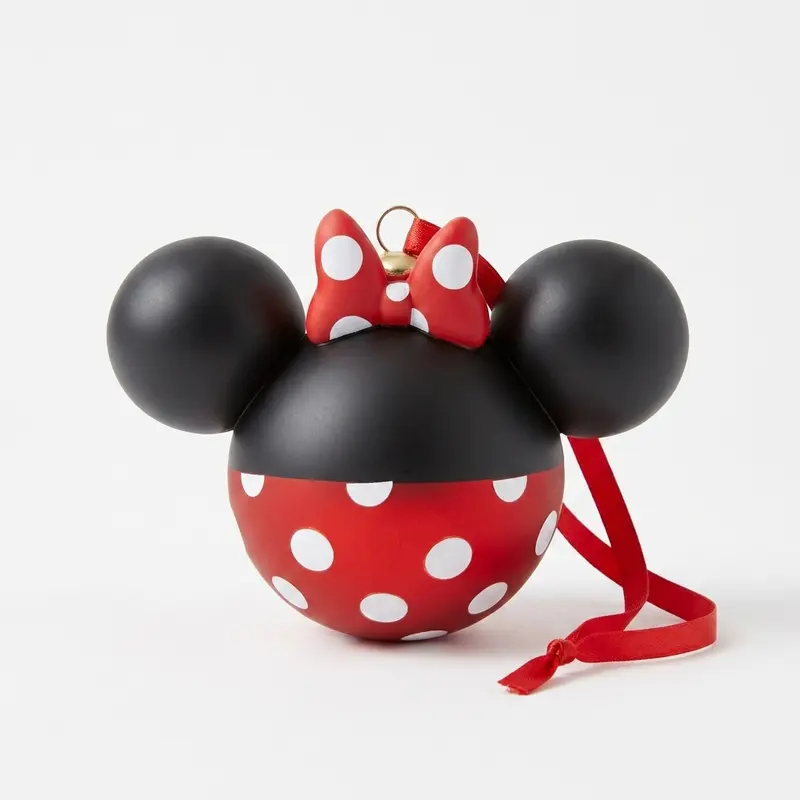 Ornement de Noël Boule Minnie rouge à pois – Disneyland Paris