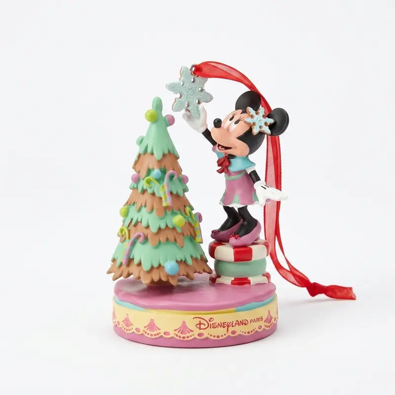 Ornement de Noël Minnie décorant le sapin – Disneyland Paris