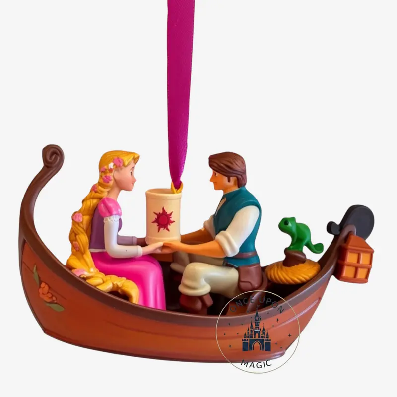 Ornement de Noël Raiponce en barque – Disneyland Paris