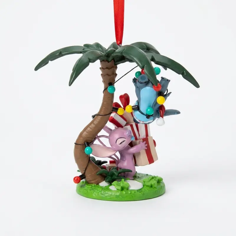 Ornement de Noël Stitch et Angel sous le palmier – Disneyland Paris