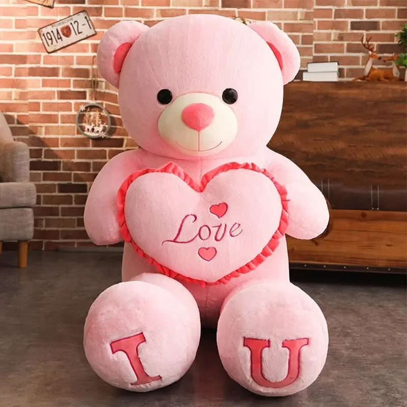 Ours en peluche géant I Love You 80-100cm