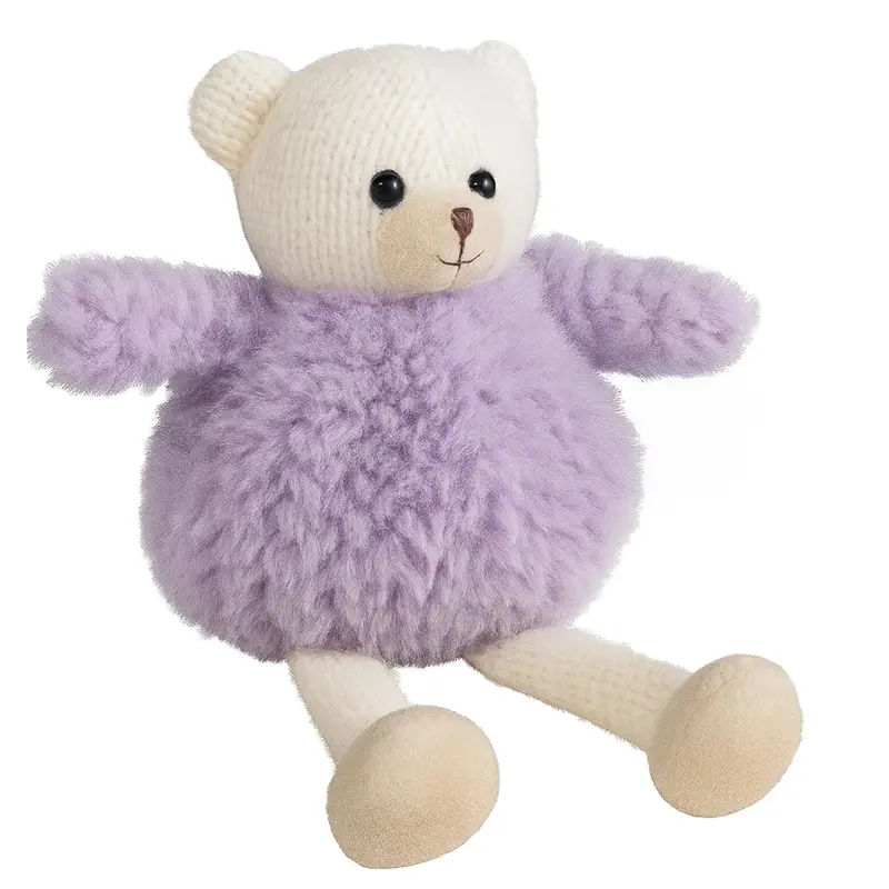 Ours lavande pattes longues crochet - Kalidou