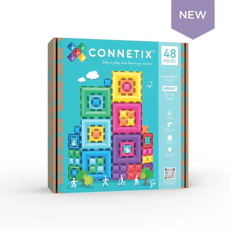 pack bright portal 48 pièces tuiles magnetiques - CONNETIX