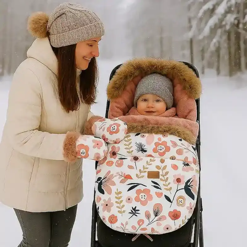 Pack Chancelière Bébé et Gants de Poussette