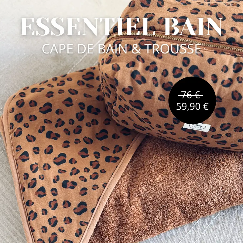 Pack de bain Bengal - Trousse + Cape de bain