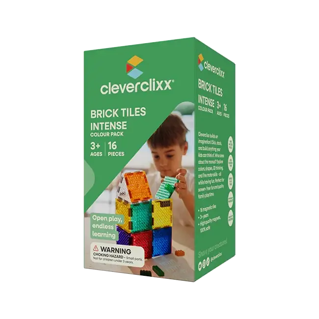 pack intense 16 Pièces tuiles magnetique briques - cleverclixx