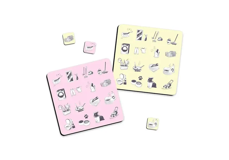 Pack magnets L'Atelier Gigogne - Petites missions Rose/jaune