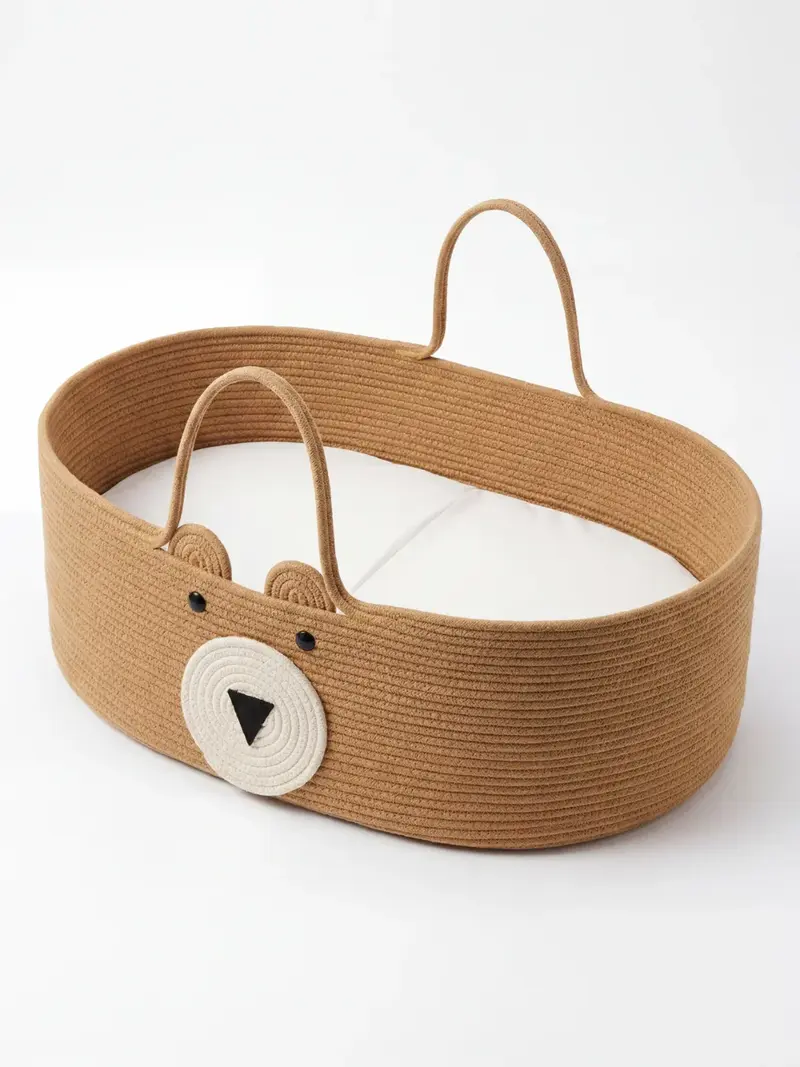 Panier à Langer Ourson en Corde de Coton