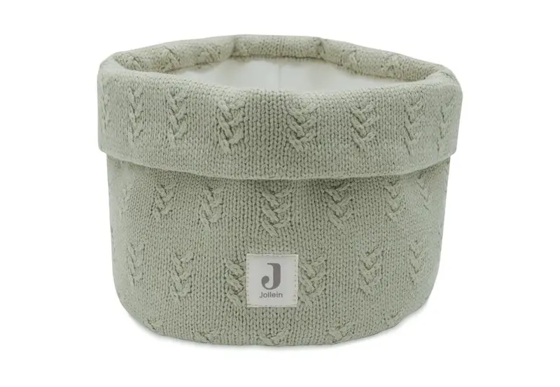 Panier de rangement Grain knit olive green - jollein