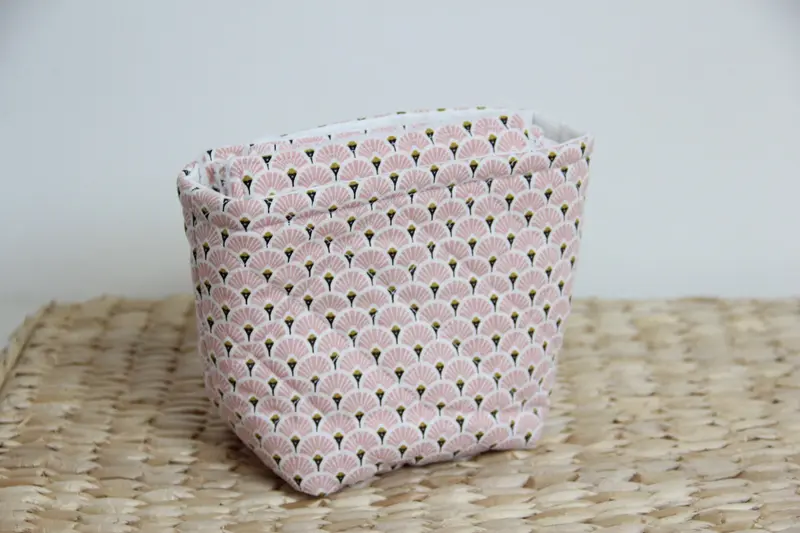 Panière de lingettes - Blanc/Rose