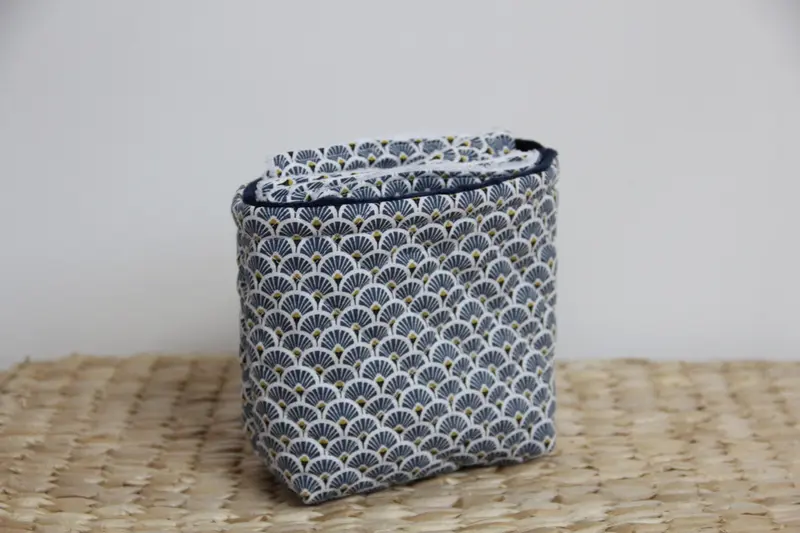 Panière de lingettes - Bleu/Bleu