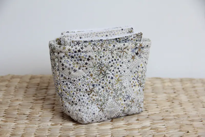 Panière de lingettes - Gris/Liberty gris