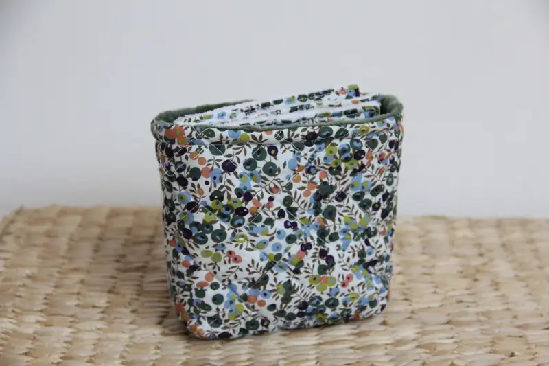 Panière de lingettes - Kaki/Liberty kaki