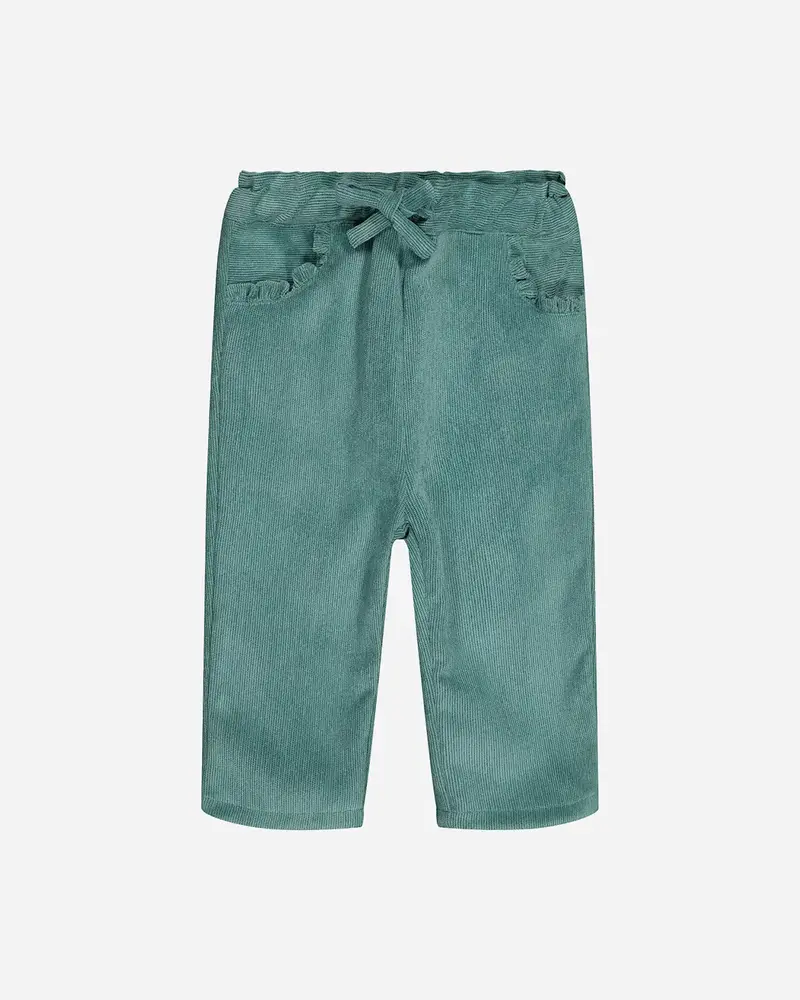 Pantalon bébé Amélie en velours amande