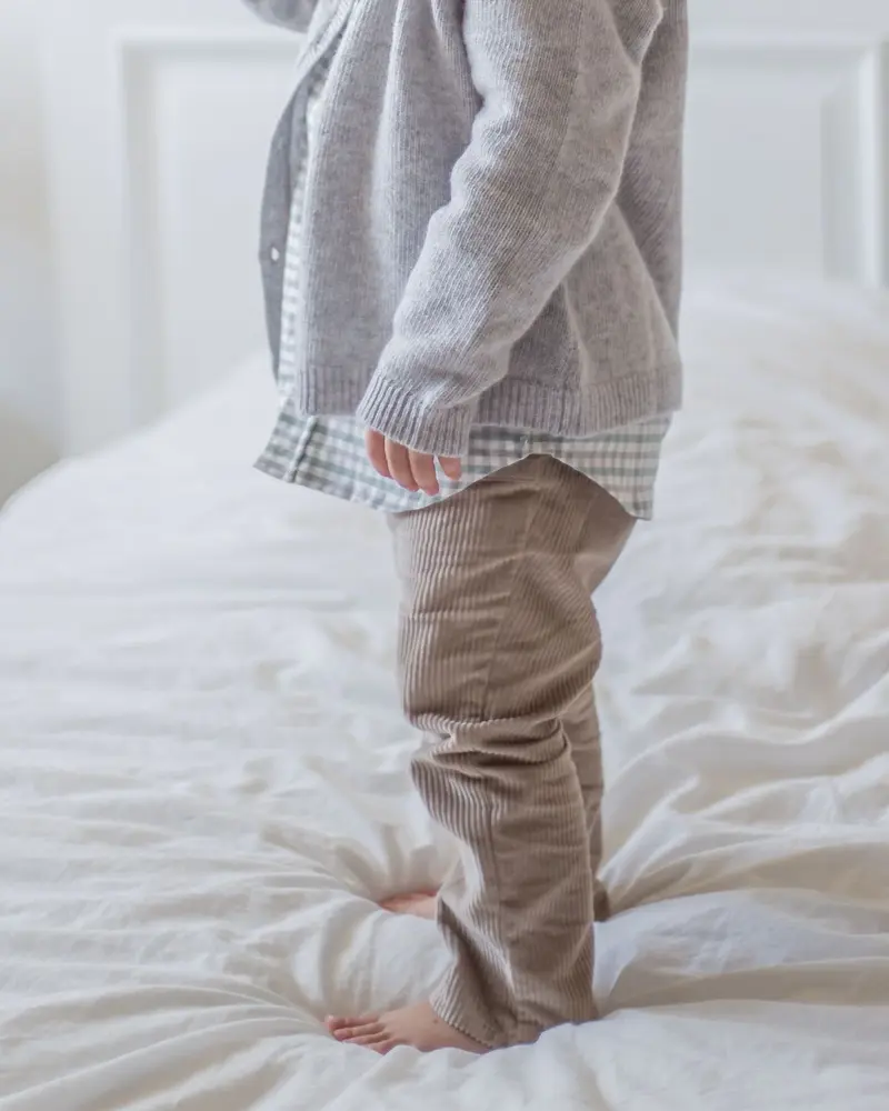 Pantalon bébé velours sable