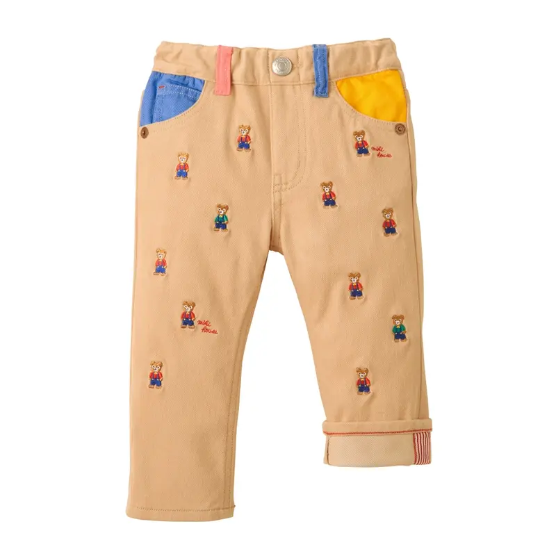 PANTALON BEIGE BRODERIES PUCCI