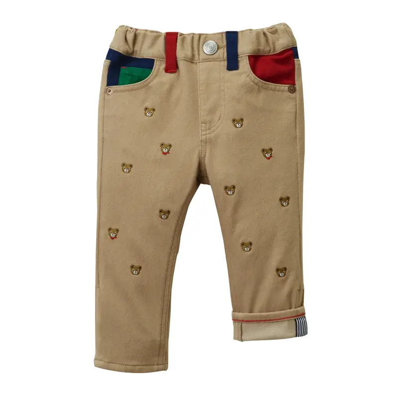 PANTALON BEIGE BRODERIES PUCCI