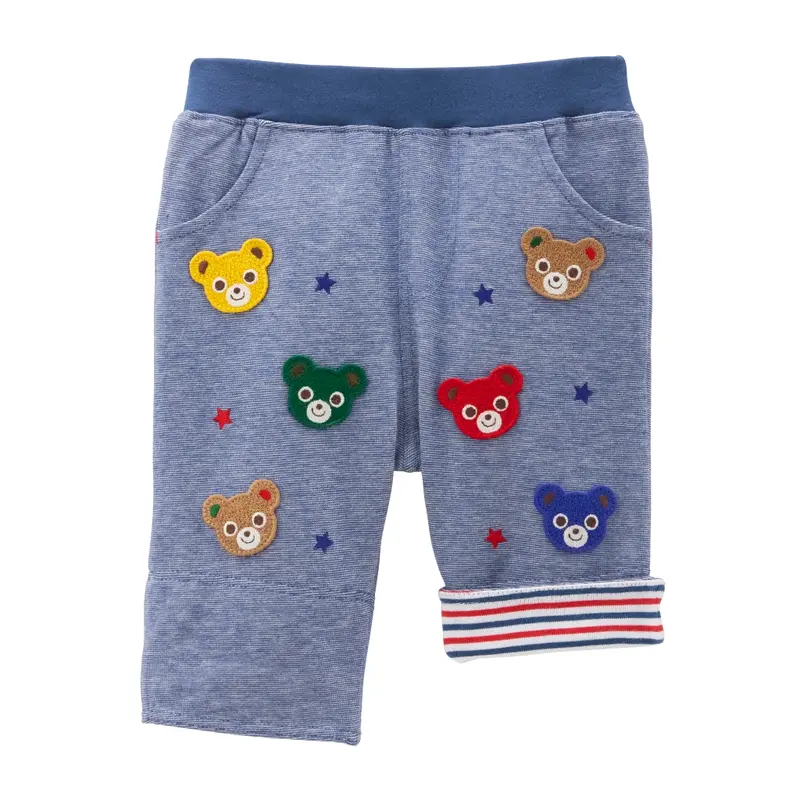 PANTALON BLEU COTON PUCCI