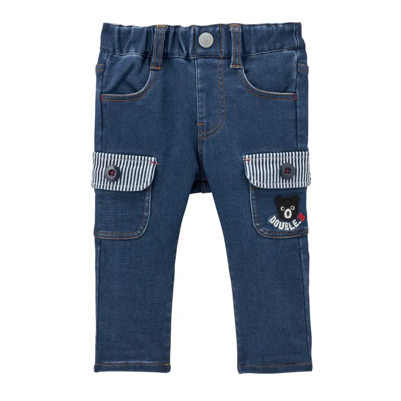 PANTALON  BLEU DENIM DOUBLE B