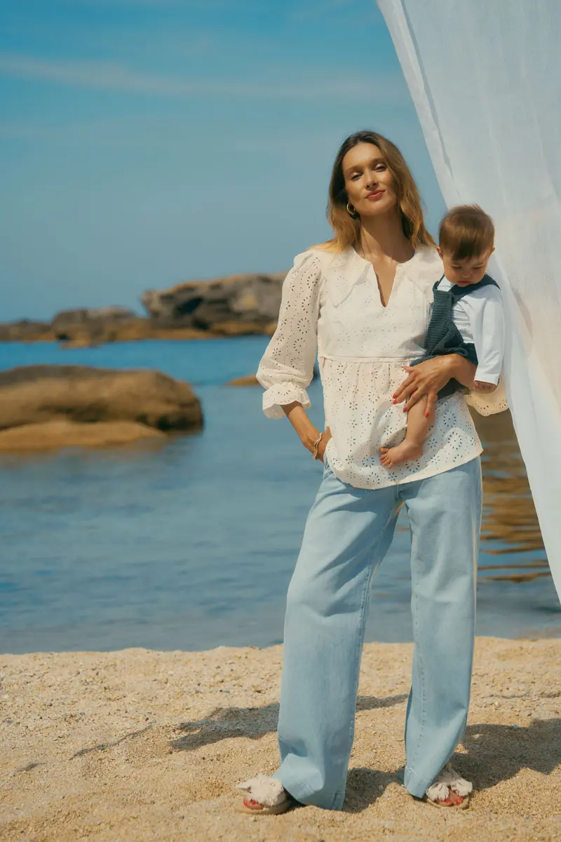 Pantalon de maternité Kelly Light blue
