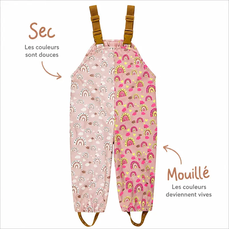 Pantalon de pluie magique Arc-en-Ciel – Change de couleur sous la pluie