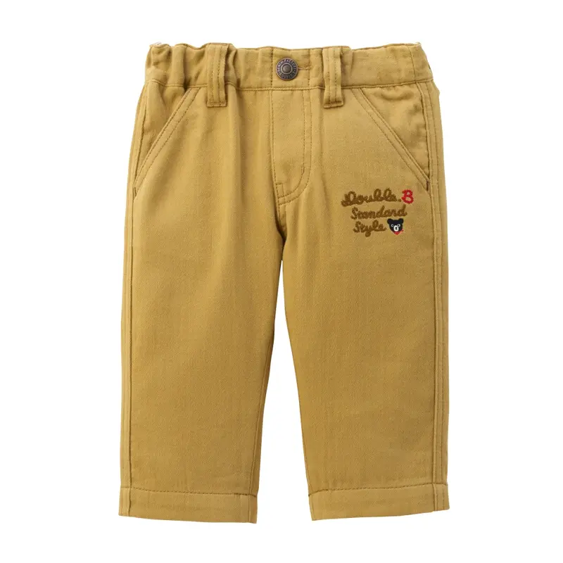 PANTALON EN COTON BEIGE STANDARD DOUBLE B