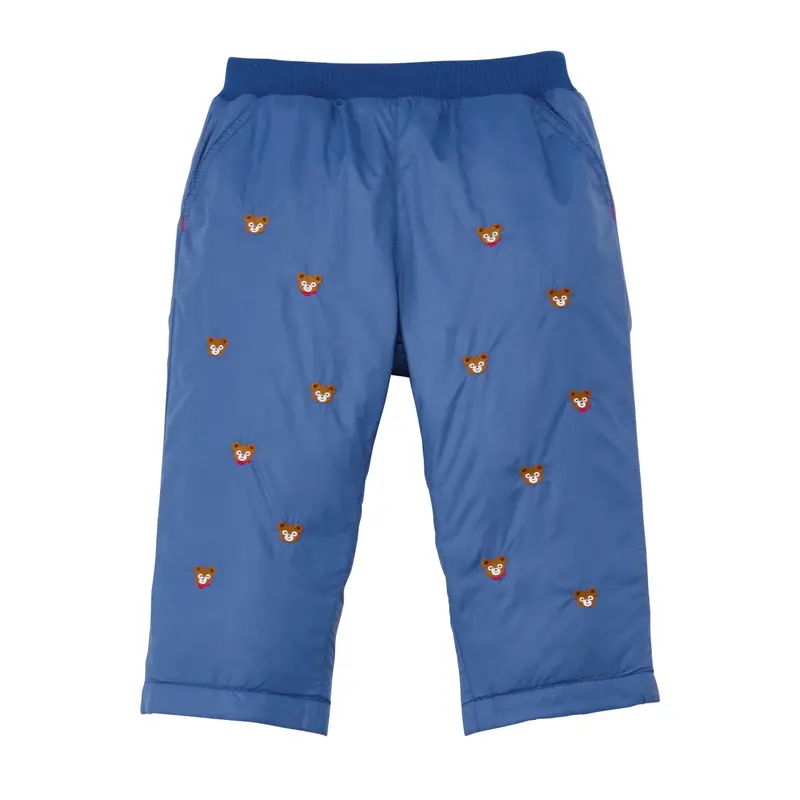 PANTALON EN DUVET BLEU PUCCI