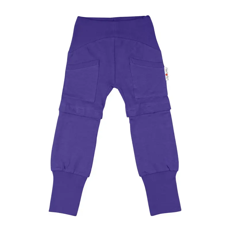 Pantalon évolutif ManyMonths en chanvre et coton bio - Blue Purple