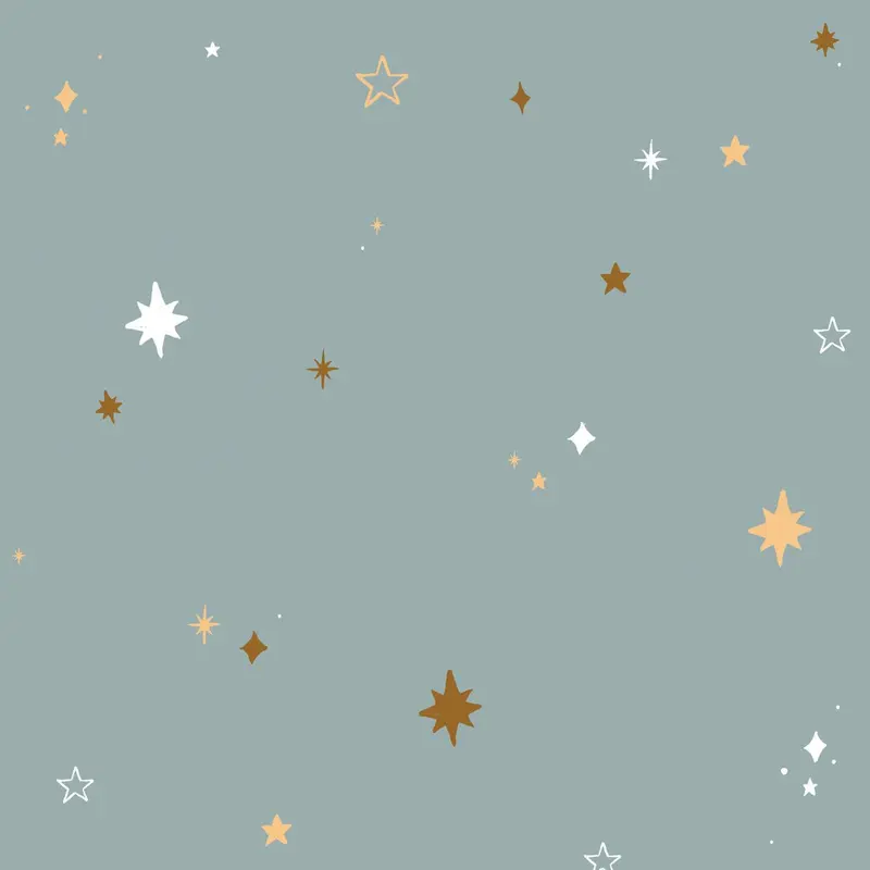 Papier Peint Pour Enfants Bleu Ciel Nocturne Cœurs