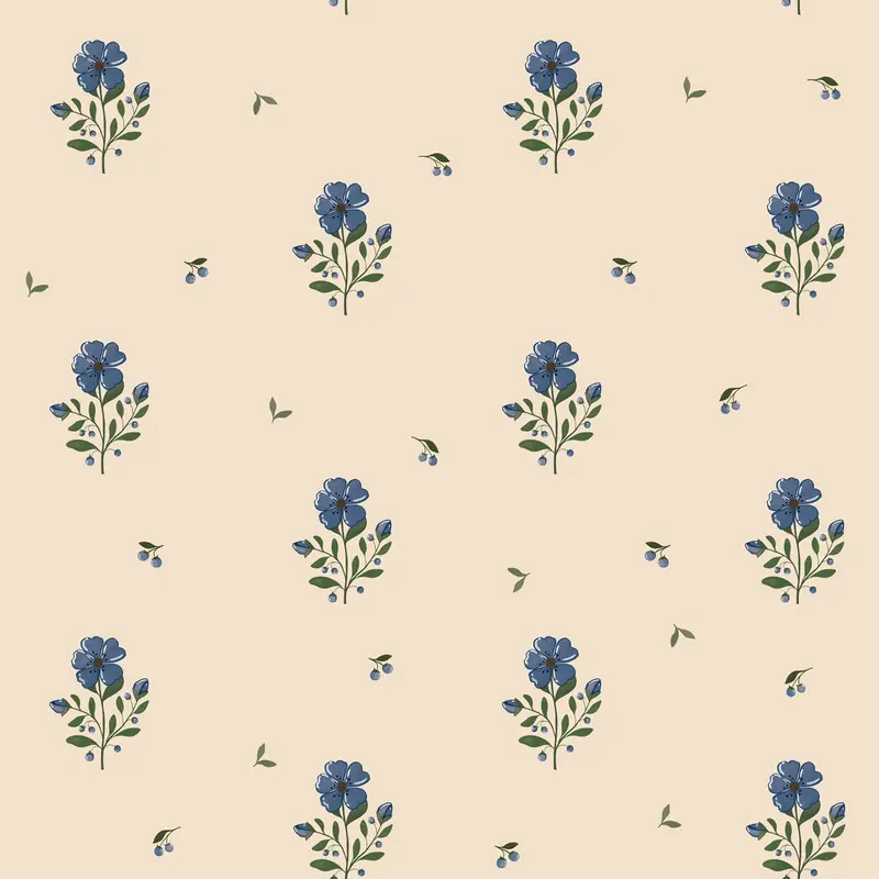 Papier Peint Pour Enfants Fleurs Vintage Rêveuses
