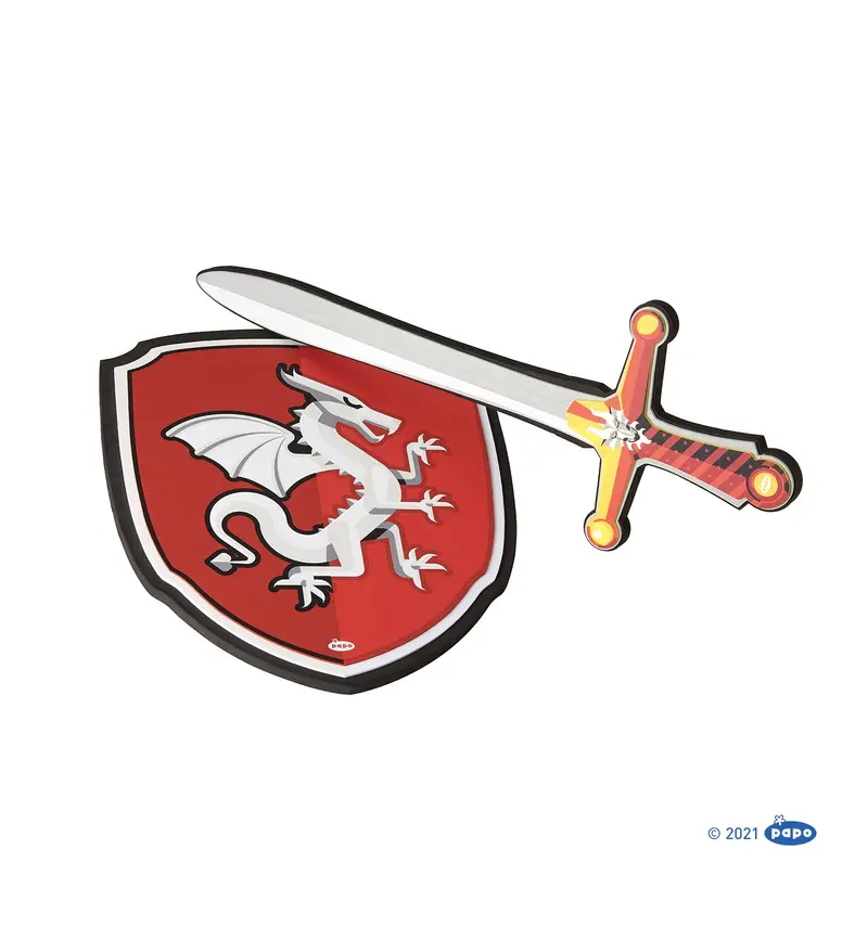 Papo - Bouclier Chevalier Dragon - 2 ans +
