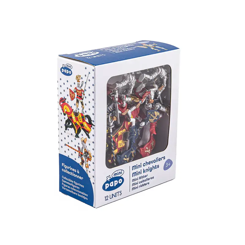 Papo - Figurine Mini Chevaliers - (Tube, 12 pcs)- 3 ans+