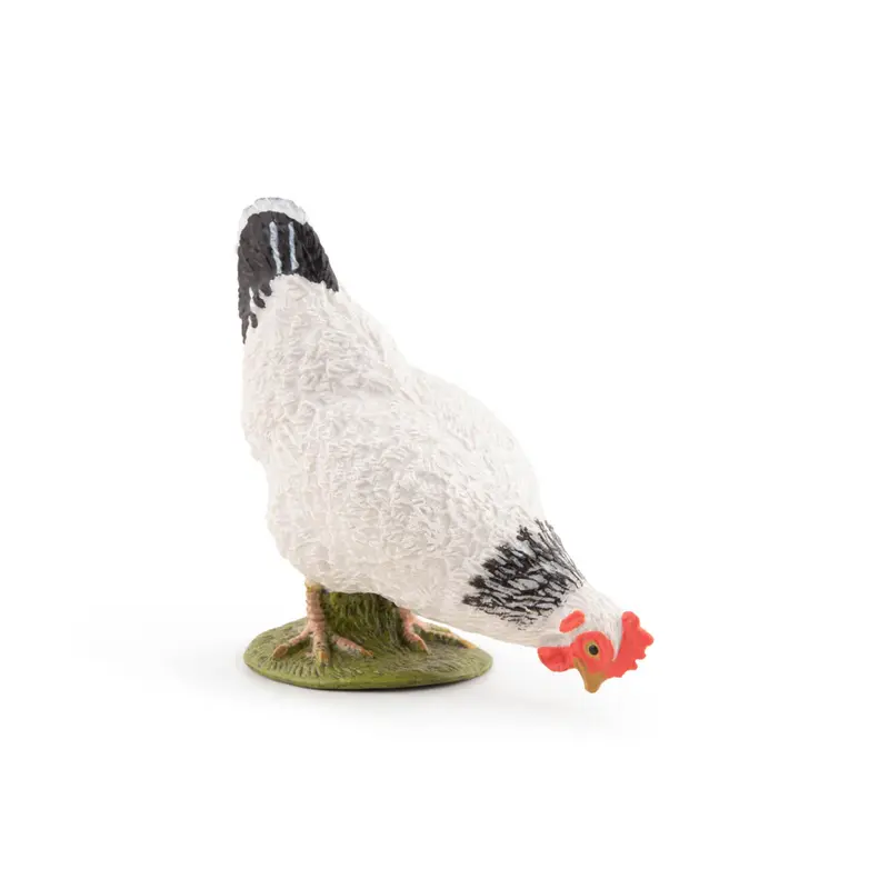 Papo - Figurine - Poule blanche picorant - 3 ans+