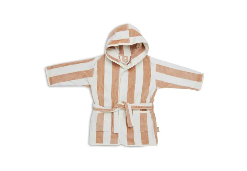 Peignoir en Éponge gots 1-2 ans rayures Biscuit - JOLLEIN